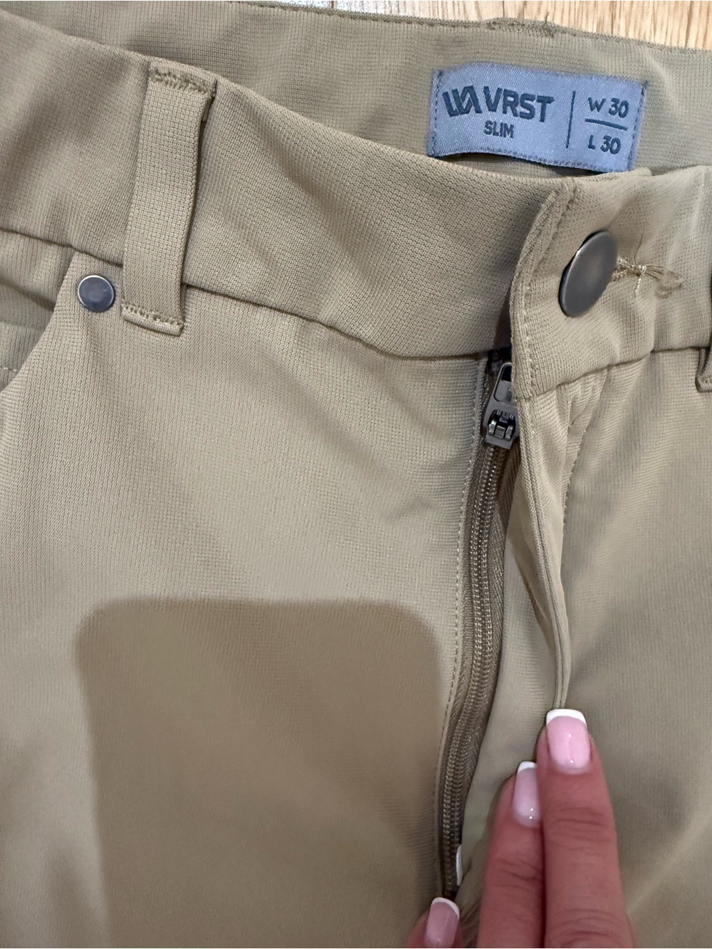 VRST Men's Slim Fit Chino Pants - Tan Size 30x30 - Picture 5 of 7